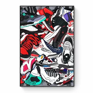 Sneakerhead Decor Sneaker Wall Art Print Nike Poster Man Cave Decor - Unframed - Picture 1 of 6
