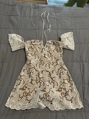 Express белый кружевной комбинезон XS новый с Ярлыками  - Изображение 1 из 4