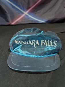 De Colección Años 80 90 Cataratas del Niágara Gorra Gorra Snap Back Reflectante Malla Azul Camionero  - Imagen 1 de 4