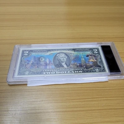 $2 Dollar Colorized State of Pennsylvania PA Statehood Note Uncirculated w/COA - Image 1 of 4