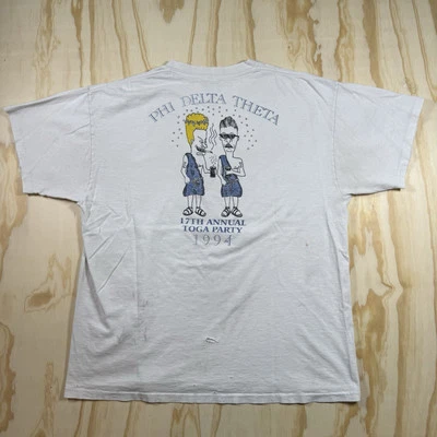 Camiseta De Colección Años 90 Beavis & Butthead XL Dibujos Animados Fraternidad Tampa Uni ΦΔΘ Parodia EE. UU. Foto 1 de 4