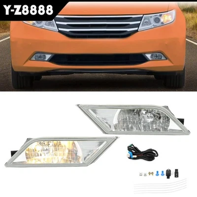 Luz antiniebla de lente clara para Honda Odyssey 2011-2013 Interruptor Bombillas Bisel Arnés de cables Foto 1 de 4