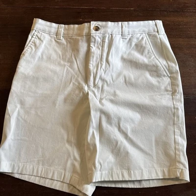 Pantalones Cortos Chinos Club Room Para Hombre 34W Marfil Frente Plano Elastizados Informales Algodón Foto 1 de 4