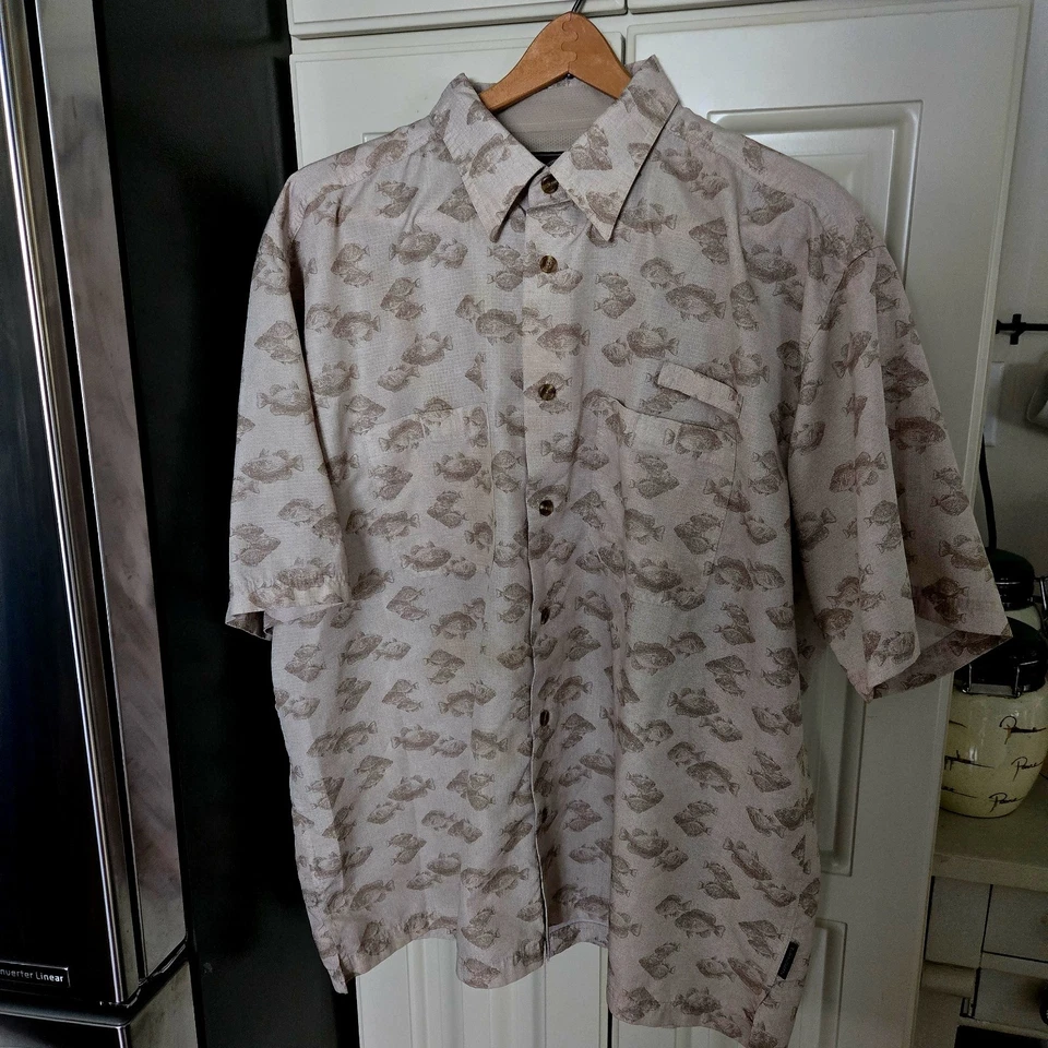 Weatherproof Fishing Ripstop Vented XXL Fish Pattern Hiking Camping Shirt  - Image 1 of 4