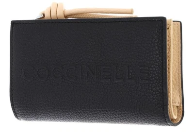 COCCINELLE porte-monnaie Myrtha Maxi Log Wallet Noir / Betulla - Photo 1/4