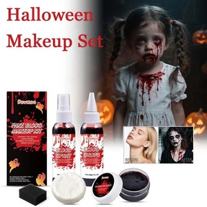 Halloween Makeup Set, Fake Blood Gel Wound Cosmetic for Stage Dress Up Co I4Q6 - Picture 1 of 17