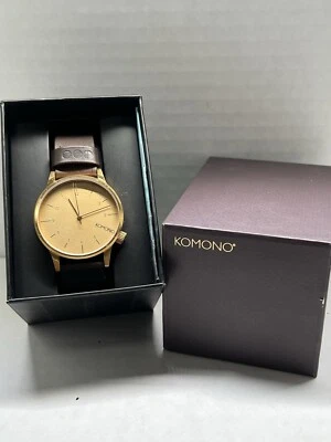Komono Winston Watch Mens Gold Japanese Quartz Movement Water Resistant - Image 1 of 4