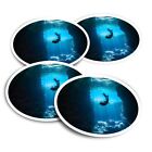 4X Vinyl Stickers Cave Diving Freediving Diver Dive #63048