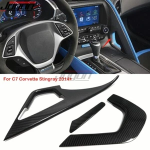 Kit de panel de mango de agarre lateral de consola de carbono para Corvette C7 Stingray ZR1 Z06 14-19 - Imagen 1 de 10