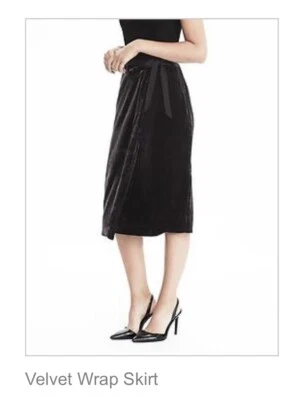 Falda envolvente clásica de terciopelo Banana Republic para mujer talla 6 nueva con etiquetas Foto 1 de 4