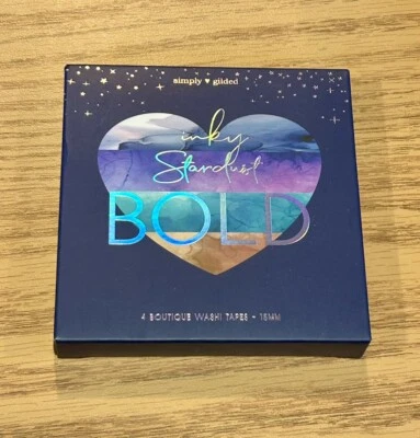 Simply Gilded Inky Stardust Purple Bold Box Set 4 Washi Tapes 15 mm - Изображение 1 из 4