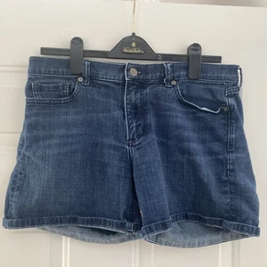 Banana Republic Women's Roll-Up Mid-Rise Denim Jean Shorts - Size 29 - Picture 1 of 13