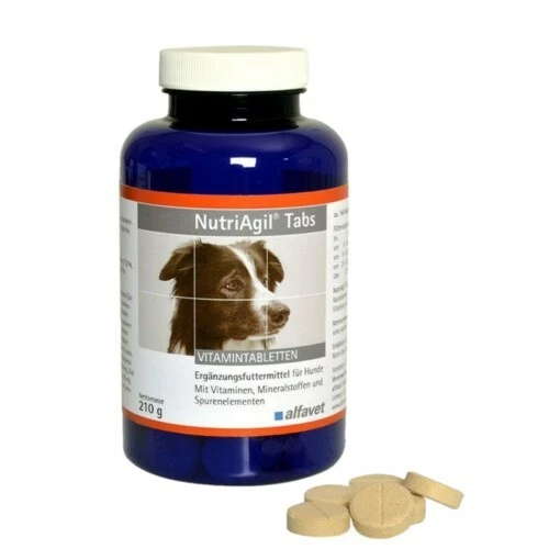 Nutri Agil Tabs 210g Alfavet Vitamine Mineralstoffe Spurenelemente Hund