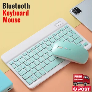 Wireless Bluetooth Keyboard Mouse for iPad Tablet Laptop Smart Phone Replacement - Picture 1 of 21