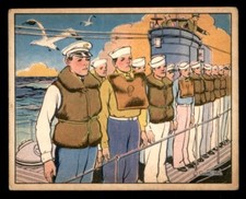 1941 R157 Gum Uncle Sam #60 Abandon Submarine Drill VG/EX