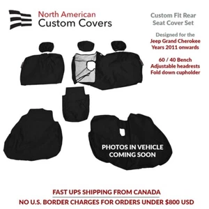 Jeep Grand Cherokee Seat Covers Rear Set Custom Fit 2012 2013 2014 2015 SC462 - Picture 1 of 3