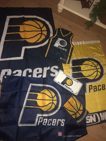 Indiana Pacers NBA Team Flags (4) Fan Towel And License Plate Bundle Cover
