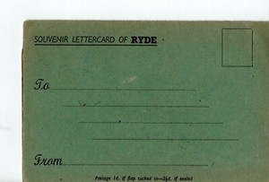 Ryde, Isle of Wight Letter Card 