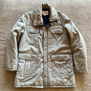 Field & Stream Gray Full Zip Full Button Collared Winter Jacket Mens Size L Long - Picture 1 of 21
