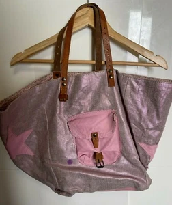 Sac a main Pomponette en tissue et cuire - Imagen 1 de 3