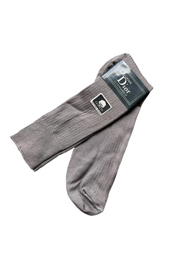 Calze Abito Vintage Christian Dior cotone marrone NOS da uomo taglia 10 13
