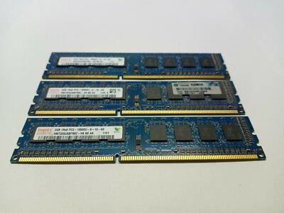Hynix Ram PC3 10600 HMT325U6BFR8C 3 x 2gb Sticks Memory 1RX8 - Image 1 of 4