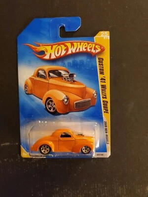 2009 Hot Wheels New Models#25/42, Custom '41 Willys Coupe, Orange, Coll. #25/190 - Image 1 of 4