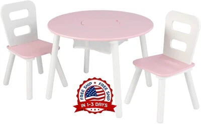 Juego de sillas de mesa de madera para niñas escritorio rosa Mesa Rosada Sillas Para Niñas Madera Foto 1 de 4