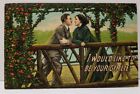Victorian Couple I WOULD LIKE TO BE YOUR GIRLIE Vintage c1910 Postcard B18