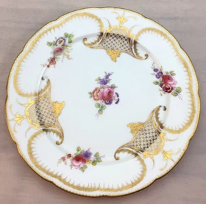 2 PIATTI ARMADIETTO MARRONE WESTHEAD MOORE CAULDON ROSE oro collamore new york 9" - Foto 1 di 4