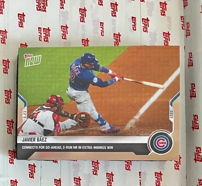 Javier Baez 2 Run Home Run - 2021 MLB TOPPS NOW Card 266 - Print Run: 481 - Image 1 of 2