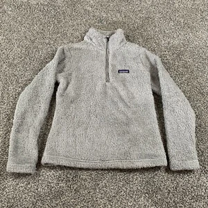 Patagonia Women's Sherpa Fleece Quarter Zip Pullover Jacket Size Small Gray - Picture 1 of 4