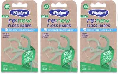Wisdom Renew Floss Harps 30 Pack X 3