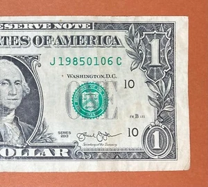 1985 January 6 ( J 19850106 C ) Birthday Note $1 One Dollar Bill - Picture 1 of 3