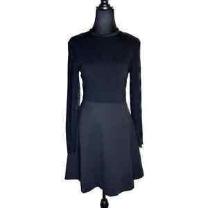Rebecca Taylor Black Long Sleeve Lace Dress Size 4 0347