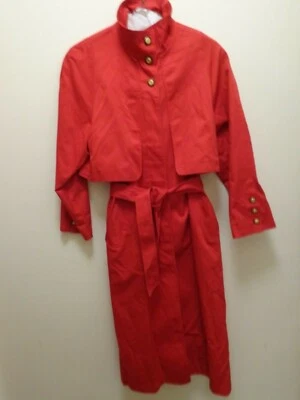 Gabardina Ms. Cambridge con forro para mujer roja talla 12 mujer lluvia Foto 1 de 4