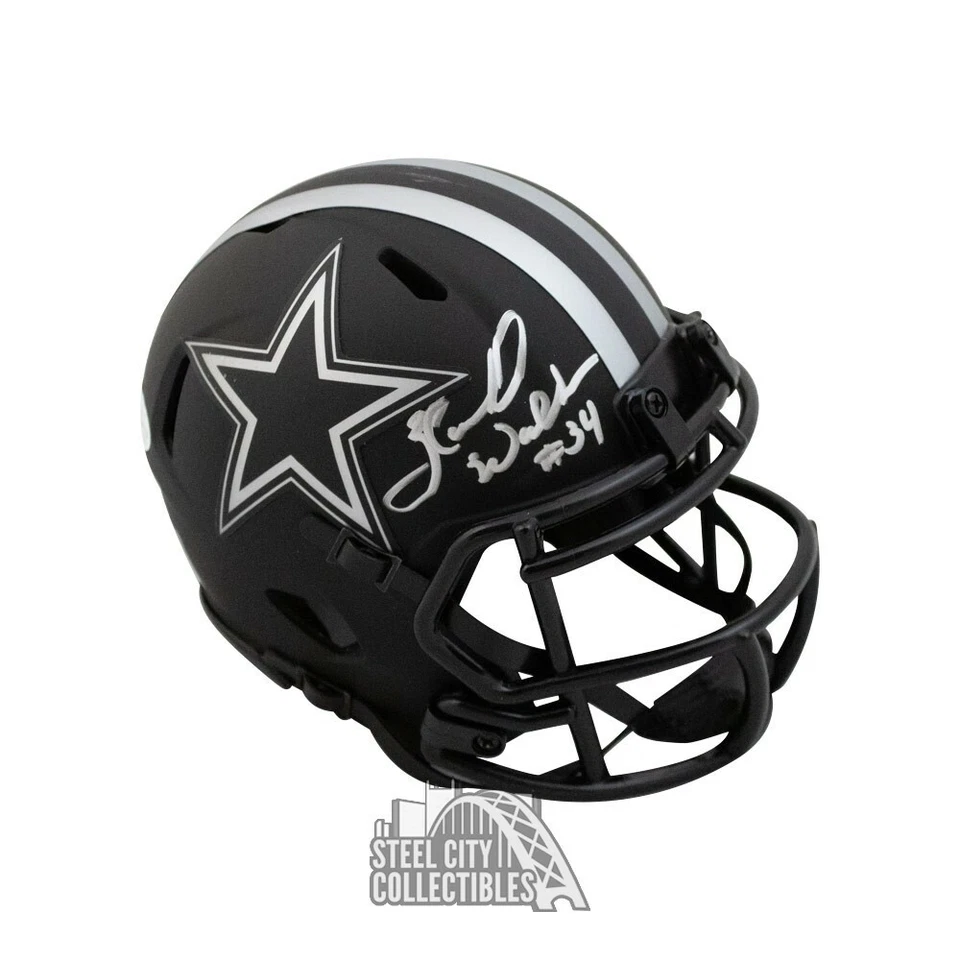 Herschel Walker Autographed Dallas Cowboys Eclipse Mini Football Helmet BAS COA - Image 1 of 1