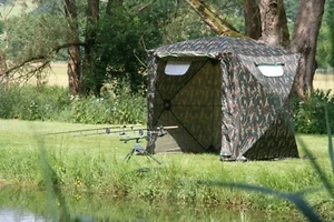 Tente Carp Camouflage, Tente de Pêche 2 Mann - Photo 1/5