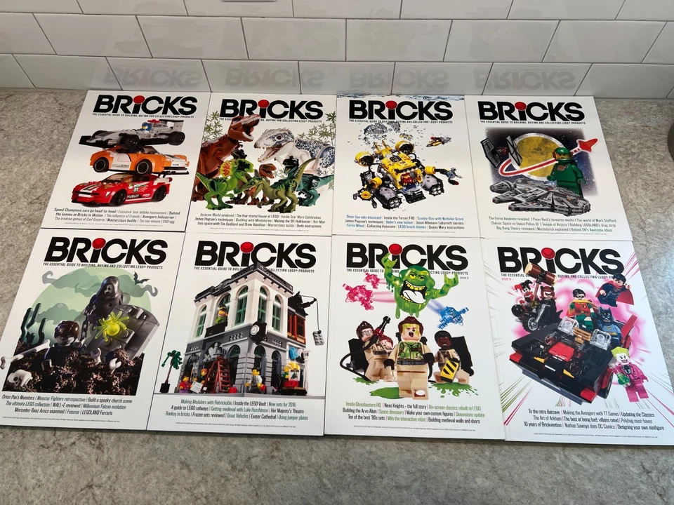 Lego Bricks magazine.  UK.  Issues 1,2,3,4,5,8,9,10 - Image 1 of 1