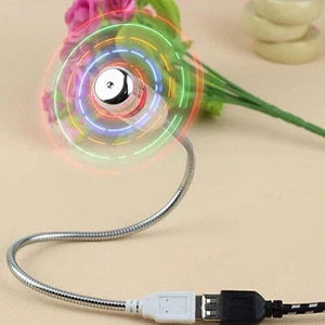 Cool Office Gadget USB LED Flexible Mini Fan Light For Laptop Notebook PC NEW - Afbeelding 1 van 5