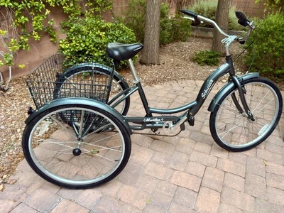 Triciclo Schwinn Meridian 26" adulto de una sola velocidad plata oscura Foto 1 de 4