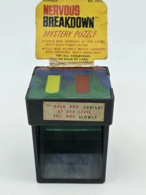 ​Vtg 1968 Kohner "Nervous Breakdown" Dexterity Skill Puzzle Game Original Card - Image 1 of 4
