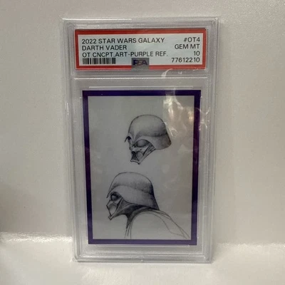 2022 Topps Chrome Star Wars Galaxy Darth Vader Purple Ref/50 #OT4 PSA 10  - Image 1 of 2