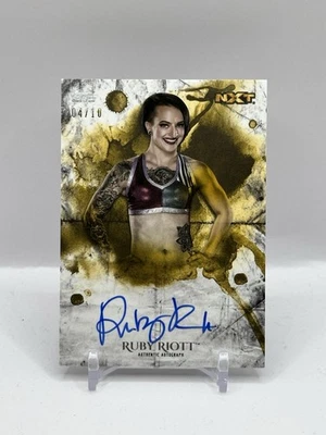2018 Topps WWE Undisputed Ruby Riott Gold Auto Autograph 4/10 - Image 1 of 2