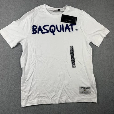 Camisa Sean John Basquiat Para Hombres Pequeña Blanca Gráfica Camiseta Jean-Michel Arte Algodón Nueva Foto 1 de 4