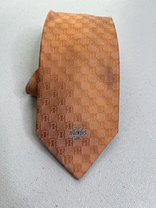 Colony Sportswear orange Illinois Muster 100 % Seide Krawatte neu ohne Etikett - Bild 1 von 7