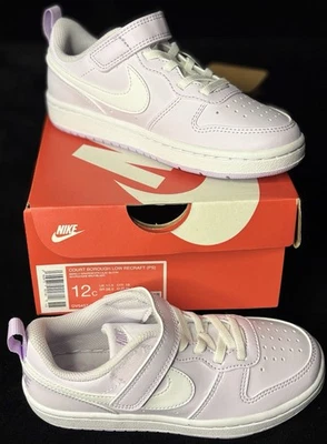 Nike Court Borough Low Recraft PS Niños Talla 12C Lila/Blanco Nuevo En Caja Foto 1 de 4