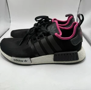 Adidas NMD R1 Black Shock Pink Men’s US 8 EUR 42.5 NO INSOLES - Picture 1 of 10