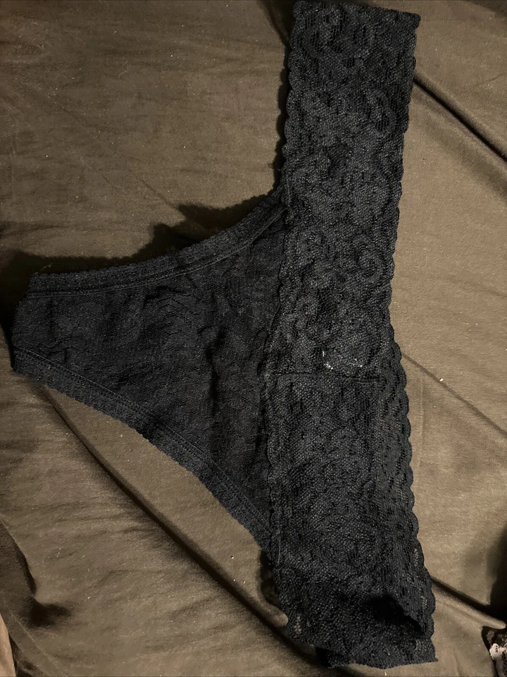 Felina NWOT Black Lingerie Signature Low Rise Thong Panty L/XL N2122 - Image 1 of 3