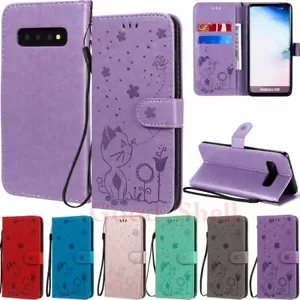 For Samsung S20 FE/S10 Lite/S9/S8/Note 10 20 Wallet Card Slot Leather Case Cover - Picture 1 of 43